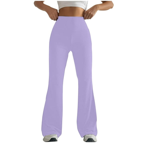 Amvlyk Flare Yoga Pants for Women Soft Lightweight Flare Leggings High Waist Full Length Stretchy Workout Running Sweatpants Bootcut Wide Leg Pants for Gym Casual Activewear Exercise