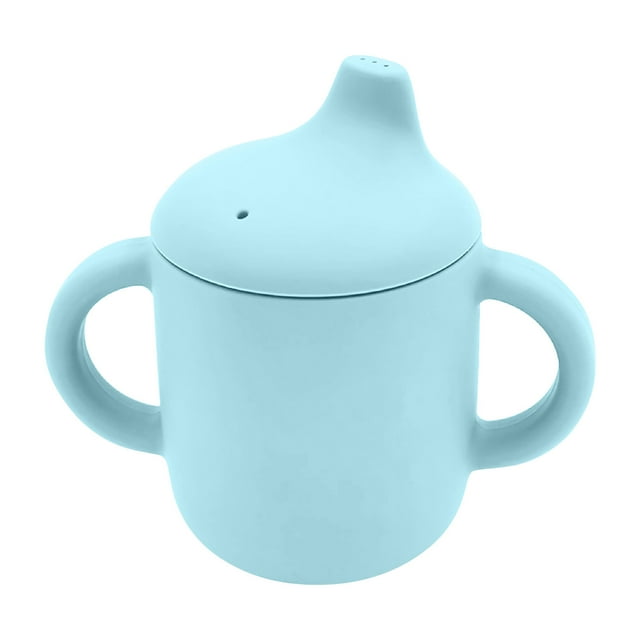 Amvlyk Infant Silicone Learning Drink Cup Snack Cup With Straw Infant Avoid Falls Training Cup