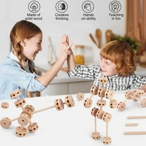 Amvlyk Learning Toys for Toddlers 1-3 DIY Insert Bead Building Blocks 60 Of Children's Educational Building
