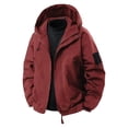thumbnail image 1 of Xugsiok Rain Jackets for Men Windbreaker Lightweight Casual Solid Color Raincoat Packable Hooded Shell Jacket Soft Warm Waterproof Coats for Hiking Running Travel Outdoor Sports, 1 of 9