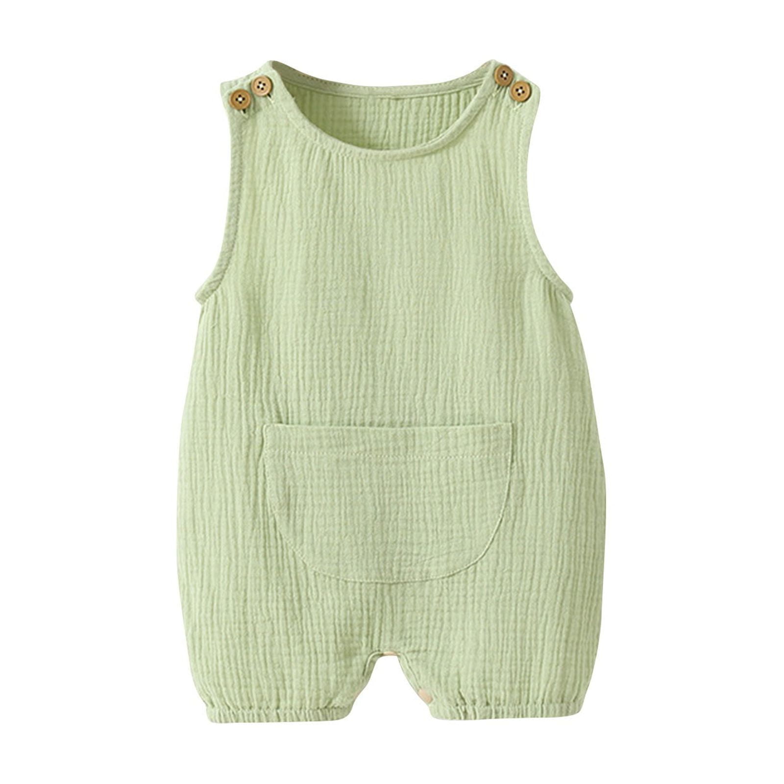 Amvlyk Rompers for Toddler Button Down Outfits with Pockets Soft ...