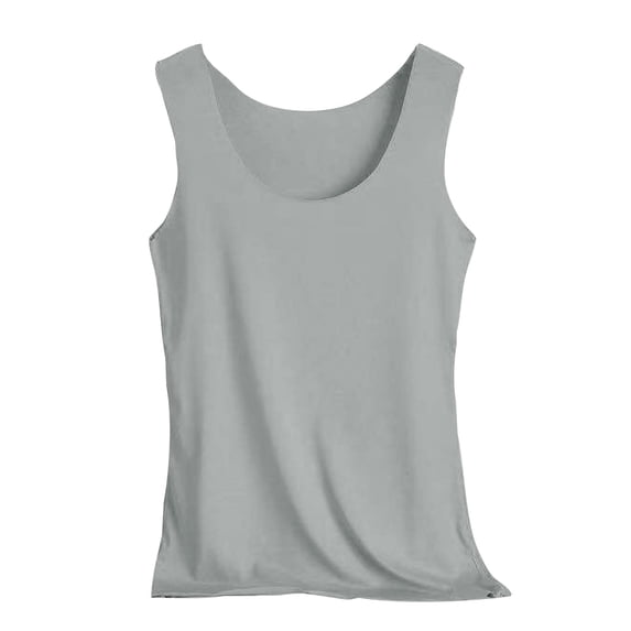 Amvlyk Seamless Tank Top for Women Plus Size Workout Tops Summer Breathable Round Neck Casual Wide Strap Sleeveless Smooth Shirts Ice Silk Vest Cool Dry Yoga Shirts