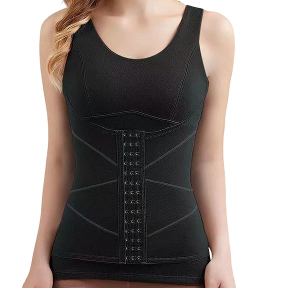 Amvlyk Self-Heating Underwear Vest for Women Soft Warm Seamless Thermal Tank Top Base Sleeveless V Neck Fleece Underwear Tops Bottoming Vest Winter Cold Weather