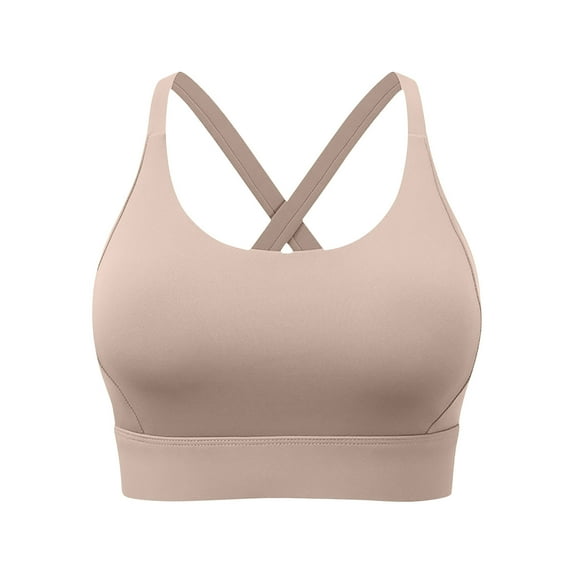 Amvlyk Sports Bra for Women No Underwire Criss-Cross Back Push Up Bra Seamless Soft High Impact Workout Bra Full Coverage Supportive Comfort Everyday Bras for Running ness Daily Yoga Lounging