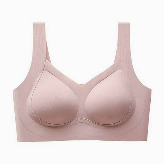 Amvlyk Sports Bra for Women No Underwire Supportive Push Up Bra Seamless Soft Lifting Workout Bra Full Coverage Breathable Comfort Everyday Bras for Sleeping Daily Yoga Lounging