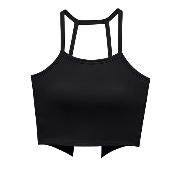 Amvlyk Sports Bra for Women Wireless Cami Push Up Bra Seamless Soft Padded High Impact Workout Yoga Bra Full Coverage Sport Everyday Bra Spaghetti Strap Tank Top for Sleeping Yoga Lounging