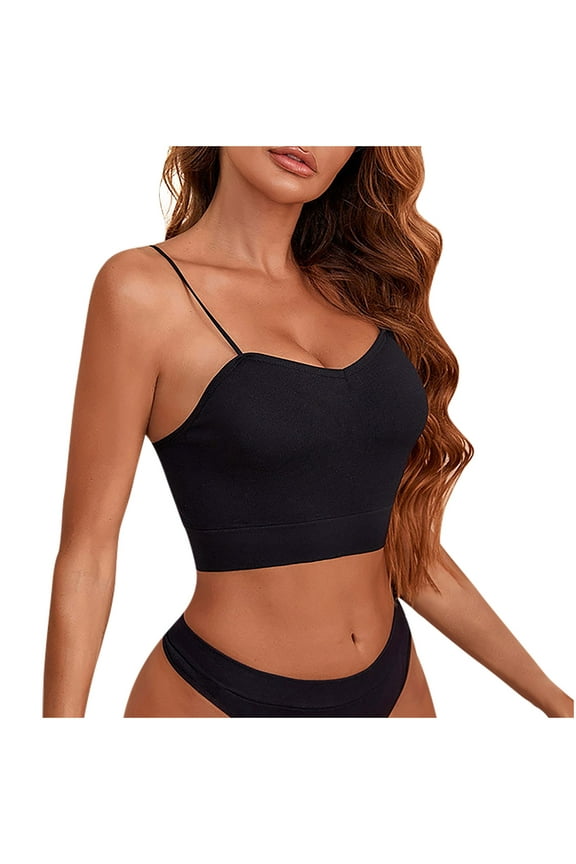 Thermal Tank Tops for Women Solid Color Seamless Daily Bra Underwear Tops Warm Push Up Fleece Self-Heating Lined Underwear Vest for Cold Weather