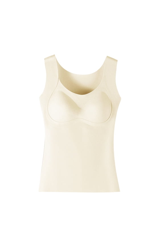 Thermal Tank Tops for Women Warm Fleece Lined Underwear Vest Solid Lightly Seamless Underwear Tank Tops Soft Comfortable Base Tank Tops for Cold Weather