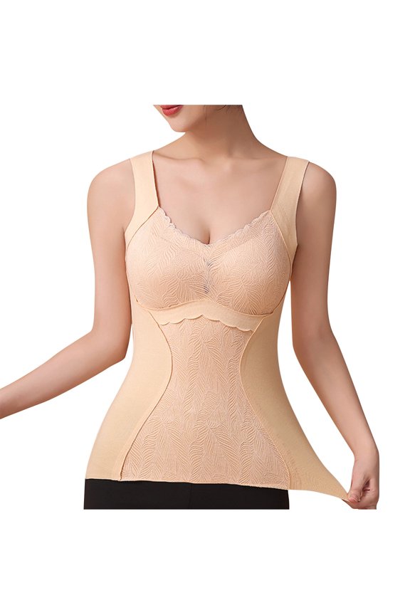 Thermal Tank Tops for Women Fleece Lined Thermal Shirts Sleeveless Tops Camisole Warm Base Layer Vest Cold Weather