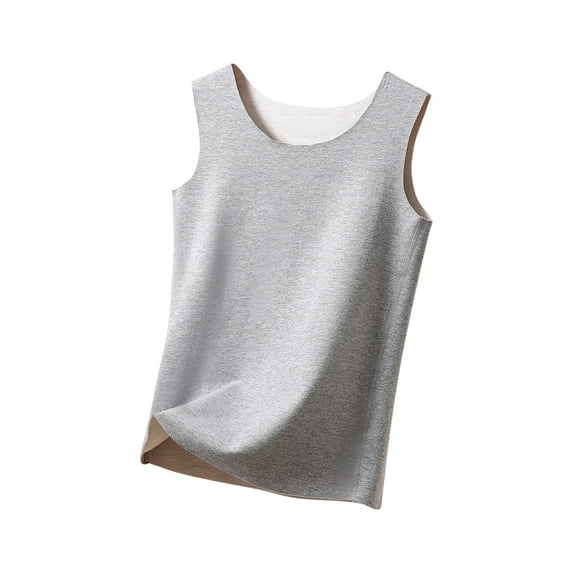 Xugsiok Underwear Vest for Women Soft Sleeveless Lace Thermal Tank Top Warm Comfortable Base V Neck Fleece Underwear Tops Bottoming for Cold Weather Outdoor