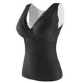 thumbnail image 1 of Xugsiok Underwear Vest for Women Warm Comfortable Base V Neck Fleece Underwear Tops with Pocket Soft Sleeveless Lace Thermal Tank Top Lightly Vest Bottoming for Cold Weather Outdoor, 1 of 3