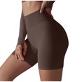 thumbnail image 1 of Amvlyk Yoga Short for Women Copression Athletic Shorts Solid Color Slim Biker Shorts Workout Gym Leggings Shorts High Waisted Lounge Short Butt Lifting Scrunch Butt Seamless Booty Shorts for Running, 1 of 4