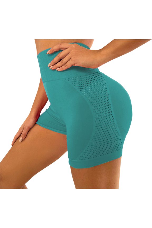 Amvlyk Yoga Shorts for Women High Waist Butt Lifting Scrunch Butt Seamless Booty Shorts Shorts Solid Color Athletic Shorts Lightweight Slim Shorts for Casual Running Yoga Gym Workout