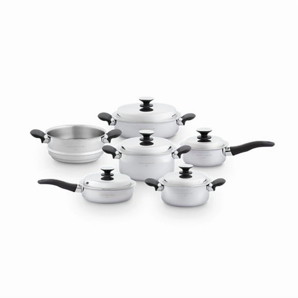 マルチパン3点セット　ステンレス　Amway Queen Amway Queen Titanium Crown Stainless Steel Cookware Set, Multi