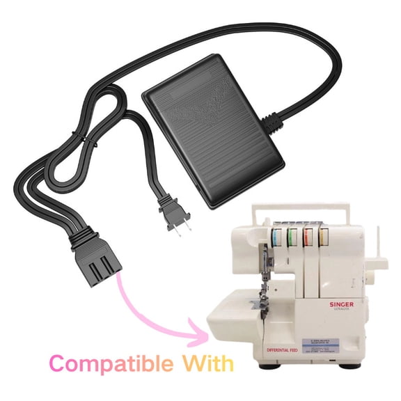 Amxwccy 110V Foot Control Pedal Power Compatible With Singer Sewing Machine 117 14U454B 14U554