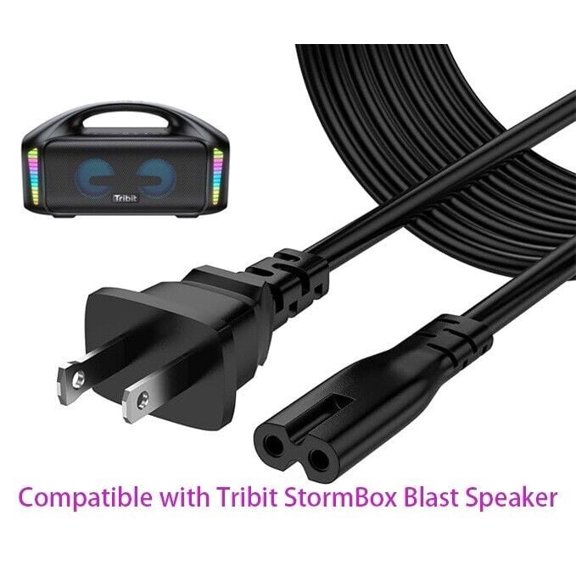 Amxwccy 5Feet Long AC Power Cord Compatible with Tribit StormBox Blast Speaker