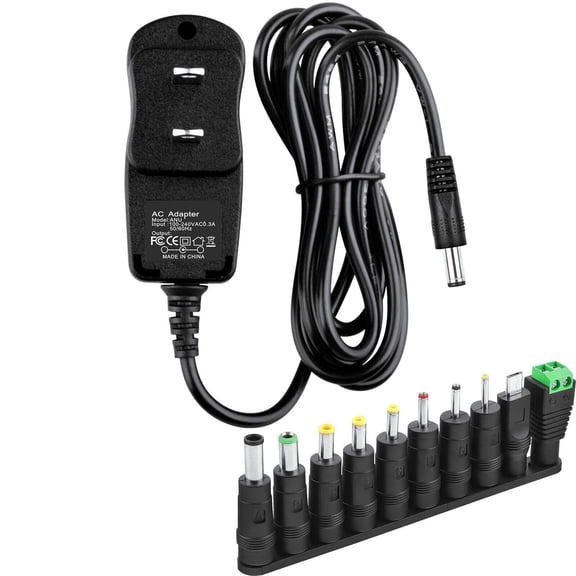 Amxwccy 5V 1A AC-DC Adapter 100V-240V to DC 5 Volt 1Amp 0.5A Power Supply Cord