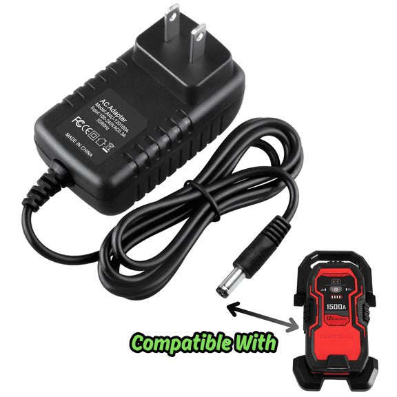 Amxwccy AC Adapter Charger Compatible with CRAFTSMAN 1500-Amp car 12V battery jump starter Power