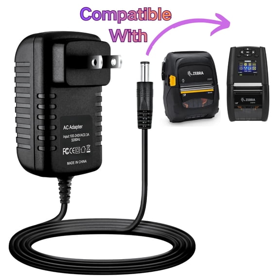 Amxwccy Adapter Charger compatible with Zebra ZQ511 ZQ610 ZQ620 ZQ630 Thermal Label Printer