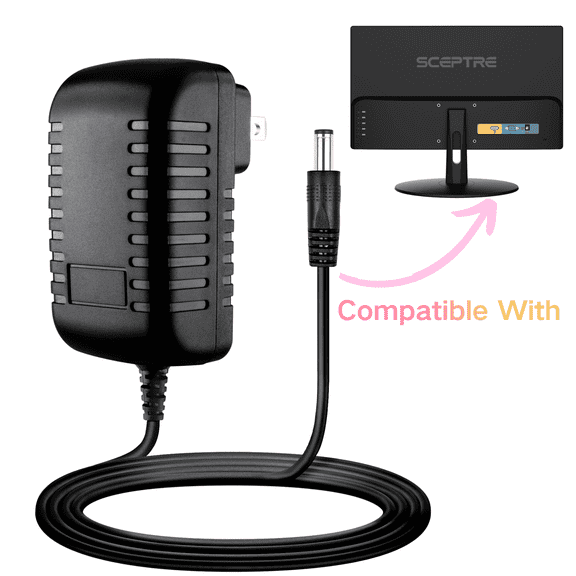 Amxwccy Adapter 12V-2A 24W Power Cord Compatible with Sceptre Monitor E205W-16003R E205W-1600SR