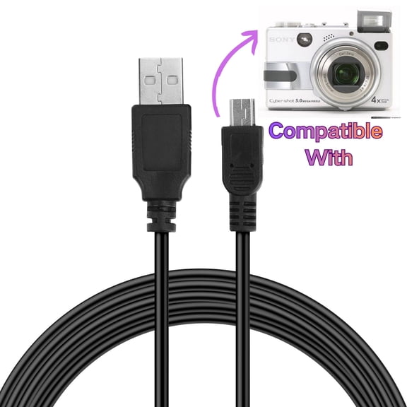 Amxwccy USB Cable Cord Compatible With Cybershot DSC-V1 V3 W1 W5 W7 Camera HDR-XR100 XR200