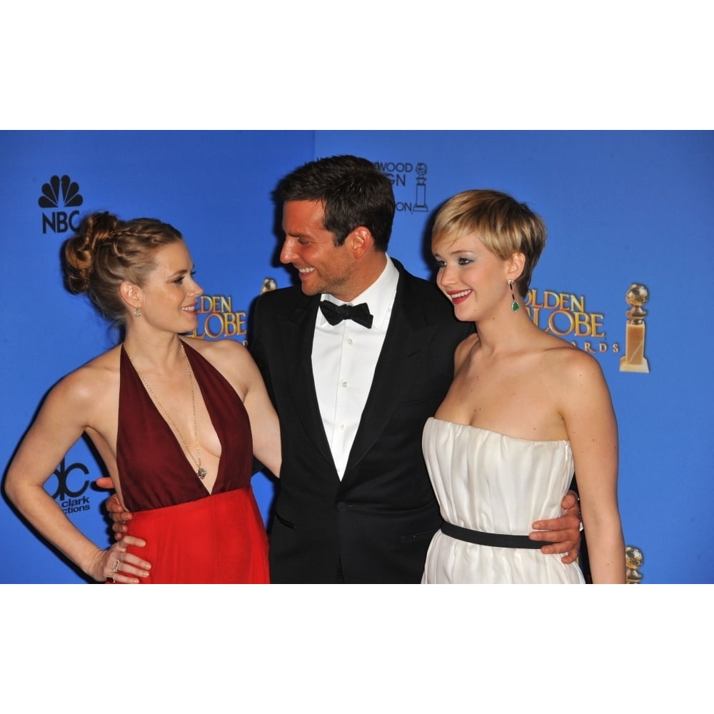 Amy Adams, Bradley Cooper, Jennifer Lawrence In The Press Room For 71St  Golden Globes Awards - Walmart.com, image size:1000x1000