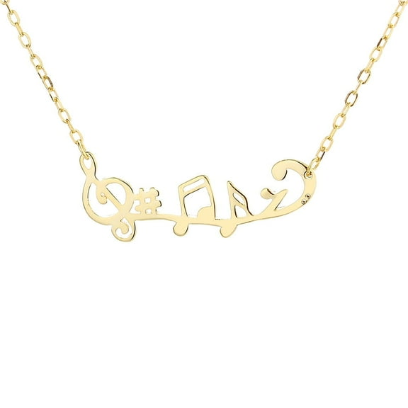 Amy And Annette 14K Gold over Sterling Silver Musical Notes Necklace