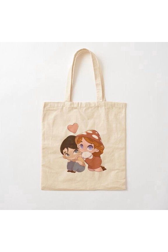 Amy And Darian Hug Canvas Tote Bags, Reusable Shopping Bag