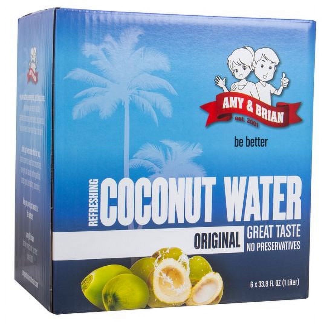 Amy & Brian Coconut Water, Original6 x 33.8 floz