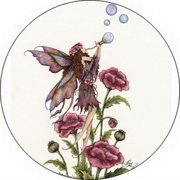 Amy Brown Blowin Bubbles Button B-0813