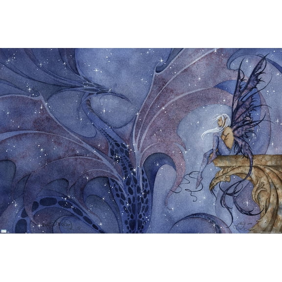 Amy Brown - Dream Dragon Wall Poster, 14.725" x 22.375"