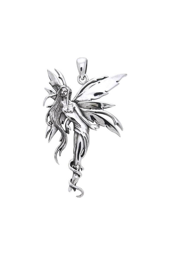 Amy Brown Firefly Fairy 925 Sterling Silver Pendant Fine Enchanting Jewelry