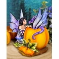 thumbnail image 1 of Amy Brown Halloween Hide and Seek Lavender Fairy And Dragon In Pumpkin Figurine, 1 of 9