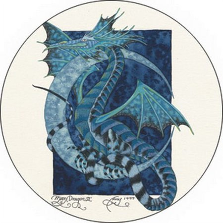Amy Brown Moon Dragon Button B-0824