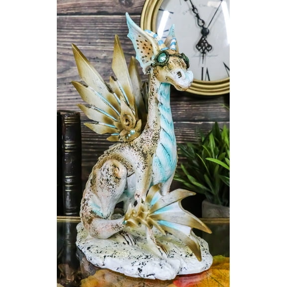 Amy Brown Steampunk Sky Aviator Dragon with Goggles Mechanical Wings Figurine