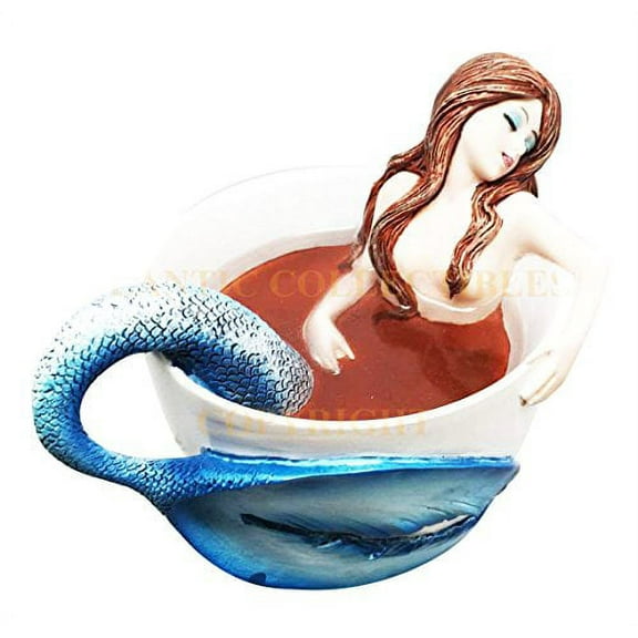 Amy Brown Sweet Addictions Relax Coffee Therapy Mermaid Sculpture Figurine
