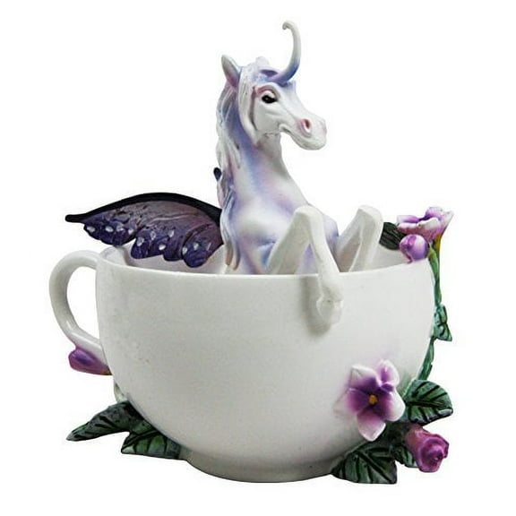Amy Brown Tea Cup Spring Iris Unicorn Collector Figurine