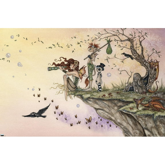 Amy Brown - Where The Wind Takes You Wall Poster, 22.375" x 34"