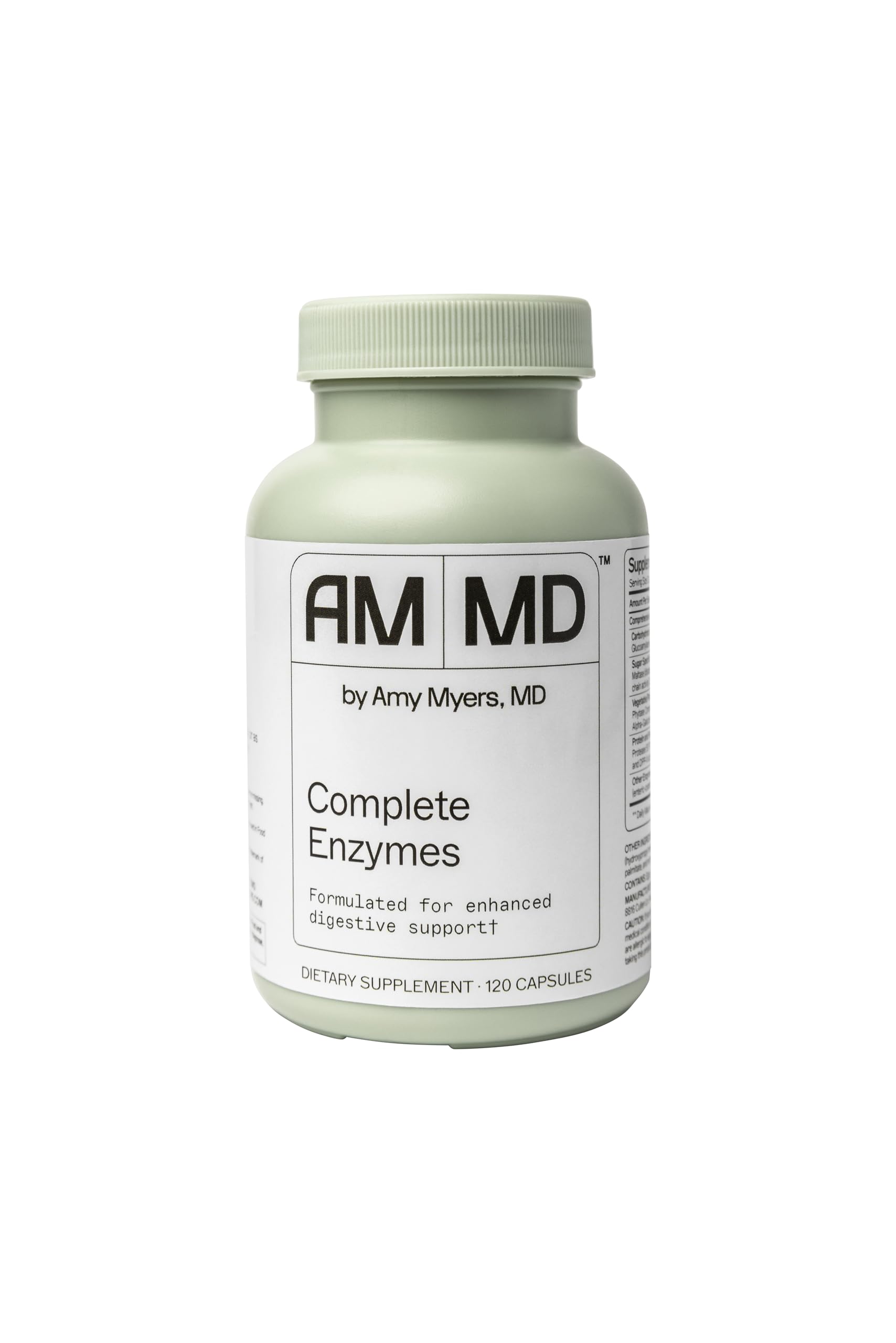 Amy Myers MD Complete Enzymes - Gut Care & Digestive Health Support Supplement - Daily Healthy Microbiome Support Nutritional Supplement - 120 Capsules