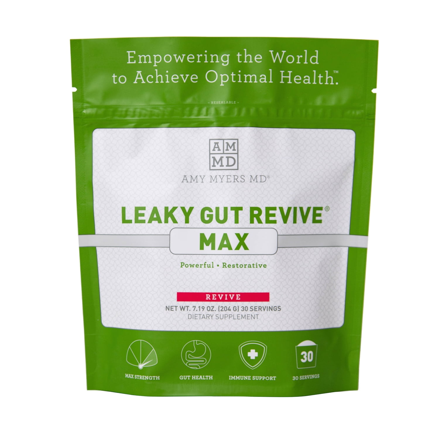 Amy Myers MD Leaky Gut Revive Max - Digestive Aid Supplement Powder for