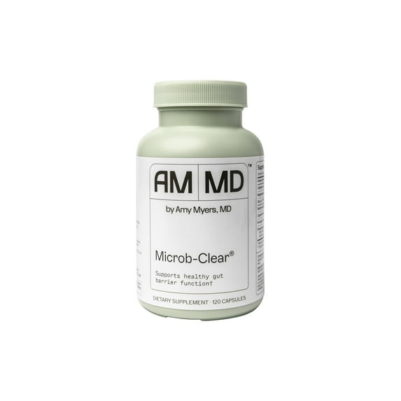 Amy Myers MD Microb-Clear - Microbiome Balance Support - Aids Gut Health, Daily Bowel Movements & Bloating - Supports Healthy Gut Flora- Gluten-Free, Dairy-Free & Non-Soy - 120 Capsules (60 Servings)