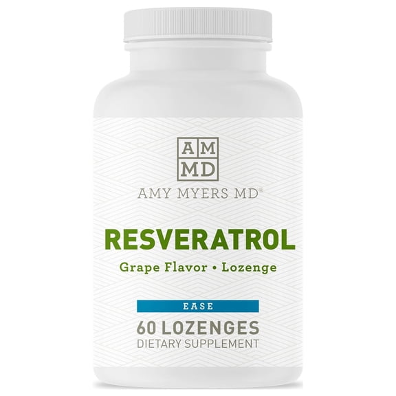 Amy Myers Resveratrol Supplement - Free Radical Scavenger to Support Immune System, Heart Health & Optimal Aging - Antioxidant Supplement to Balance Inflammatory Response & Blood Pressure, 60 Lozenges