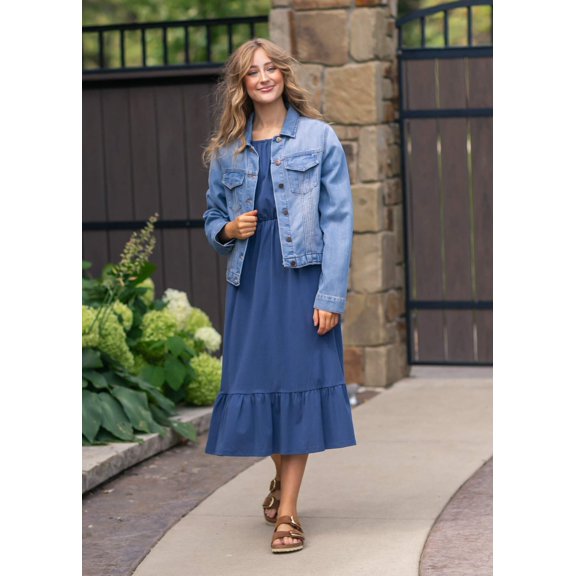 Amy Puff Sleeve Midi Dress