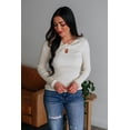 thumbnail image 1 of Amy Ribbed Top - Cream, 1 of 6