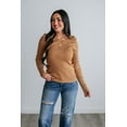 thumbnail image 1 of Amy Ribbed Top - Light Camel, 1 of 5