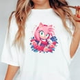 thumbnail image 1 of Amy Rose The Hedgehog Classic Retro Video Game Fan Gift V61114 Unisex T-Shirt, up to 5XL, 1 of 3