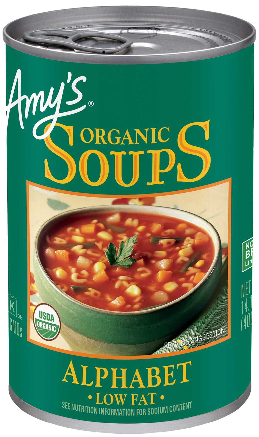 Amy’S Soup, Vegan Alphabet Soup, Low Fat, Made With Organic Potatoes