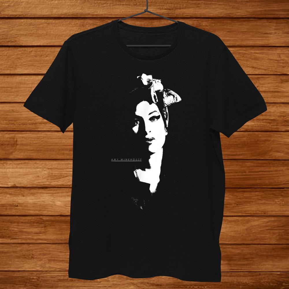 Amy Winehouse Official Mono Bow Shirt Gift Black Unisex TShirt