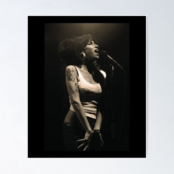 Amy Winehouse Soul R&B Music Icon Live Concert Portrait Wall Decor, Unframed Poster