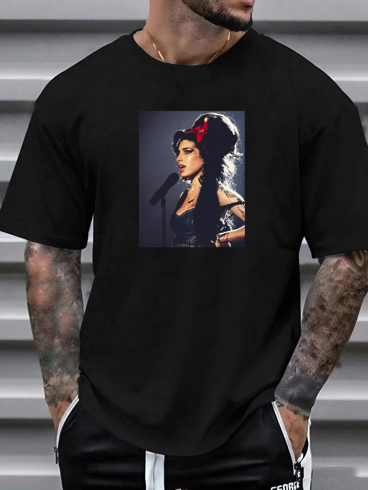 T-shirt Unisex Amy Winehouse - Modèle Classic, Tailles S à 5XL, Neuf Avec étiquette